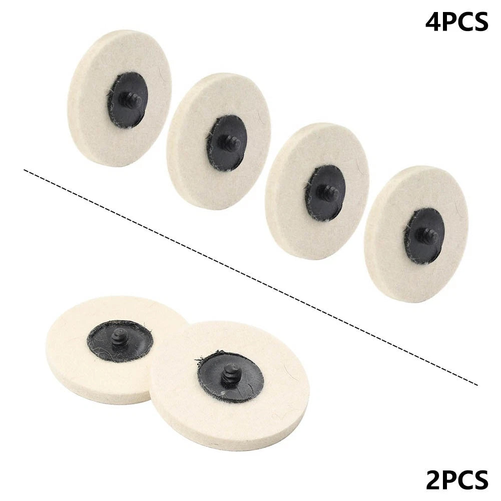 Set of 4 Wool Felt Polishing Wheel Buffing Pads for Automotive Use