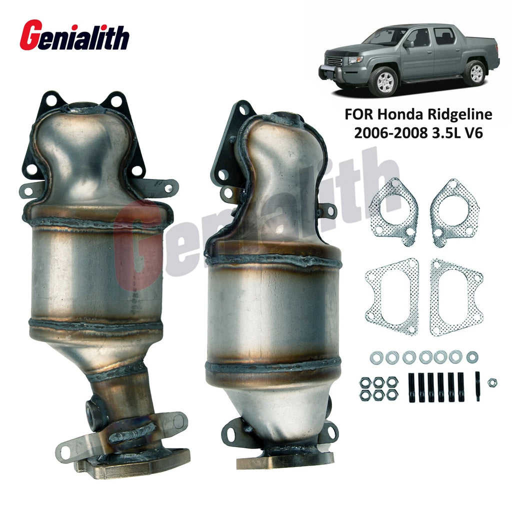 2X Catalytic Converter Set Bank 1 & 2 for Honda Ridgeline (2006–2008)