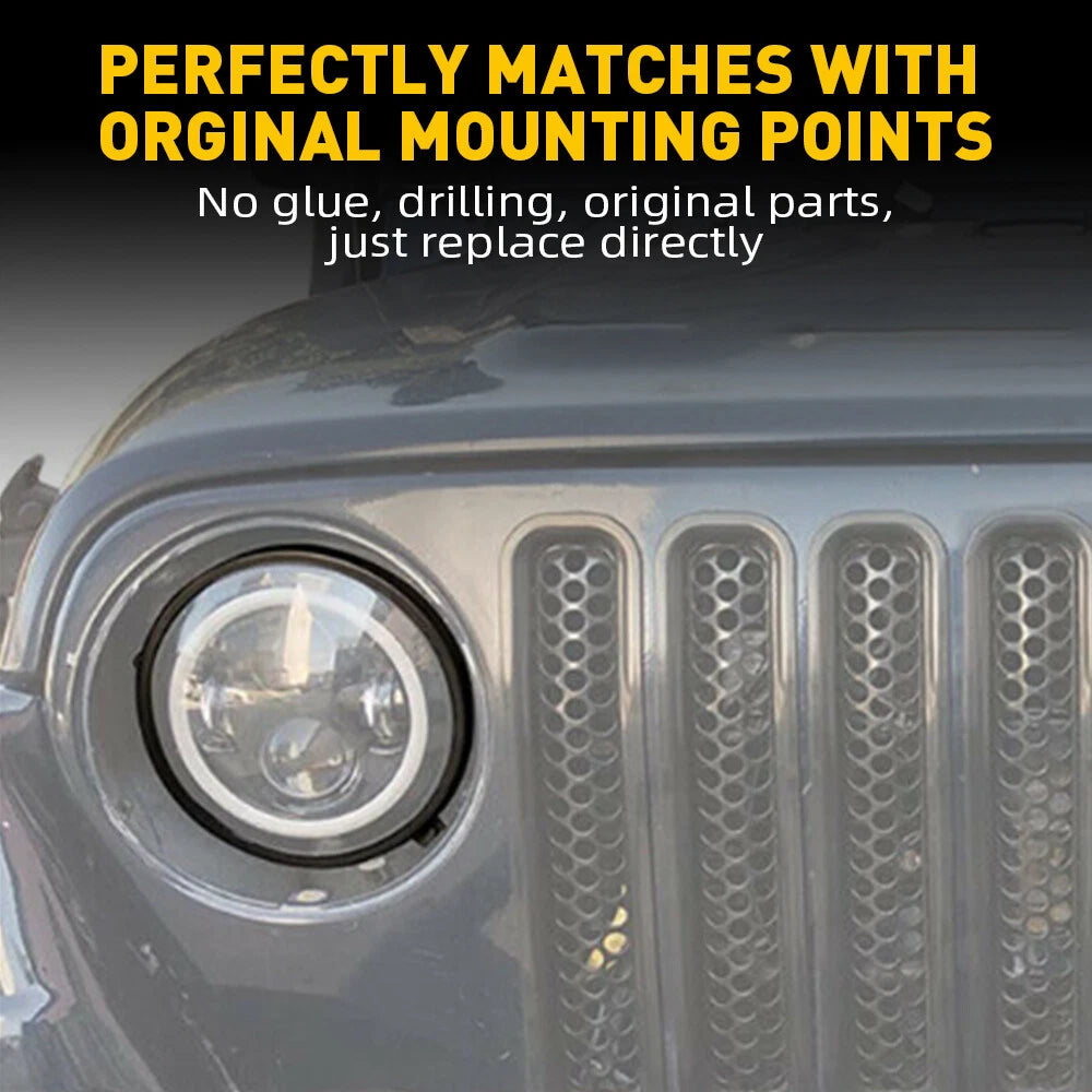 7 Inch Headlight Ring Mounting Bracket for Jeep Wrangler JK JKU (2007–2018)