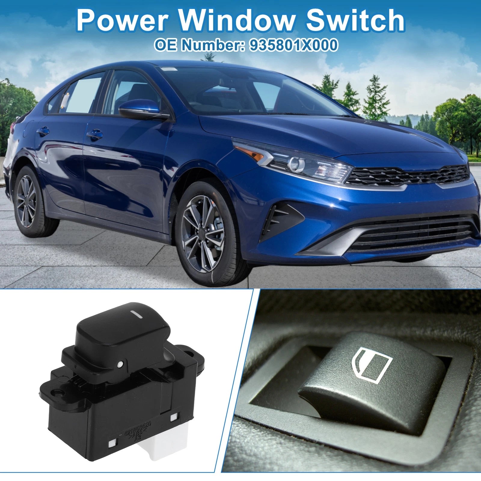 Power Window Switch Set for Kia Forte (2011–2012) No. 935801X000