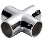 Four Way Cross Pipe Connector 22 25 32mm for Boats (316 Stainless Steel)
