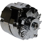 Chrome Alternator for Chevy (10SI 100 AMP, One Wire)