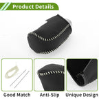 Gear Shift Knob Cover for Mazda 3 (2014–2018) Pebbled Black Beige Faux Leather