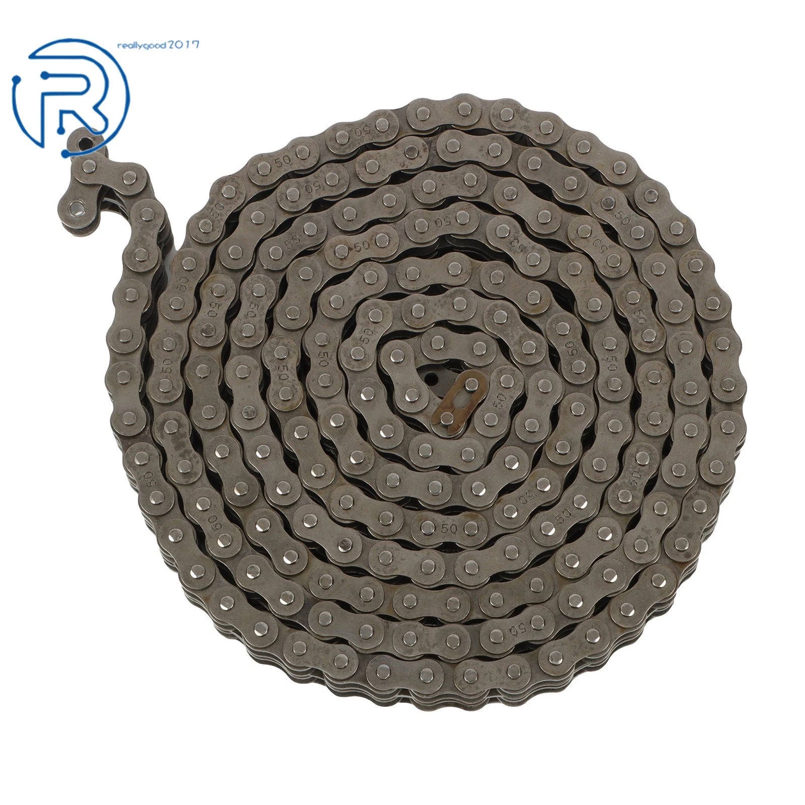 10 Feet Double-Row Chain 0.625 Inch Pitch with 2 Connecting Links