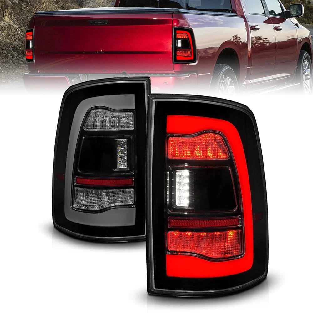 Black Smoke Lens Tail Light Assembly w/Sequential for 2011-2018 Ram 1500 [LED]