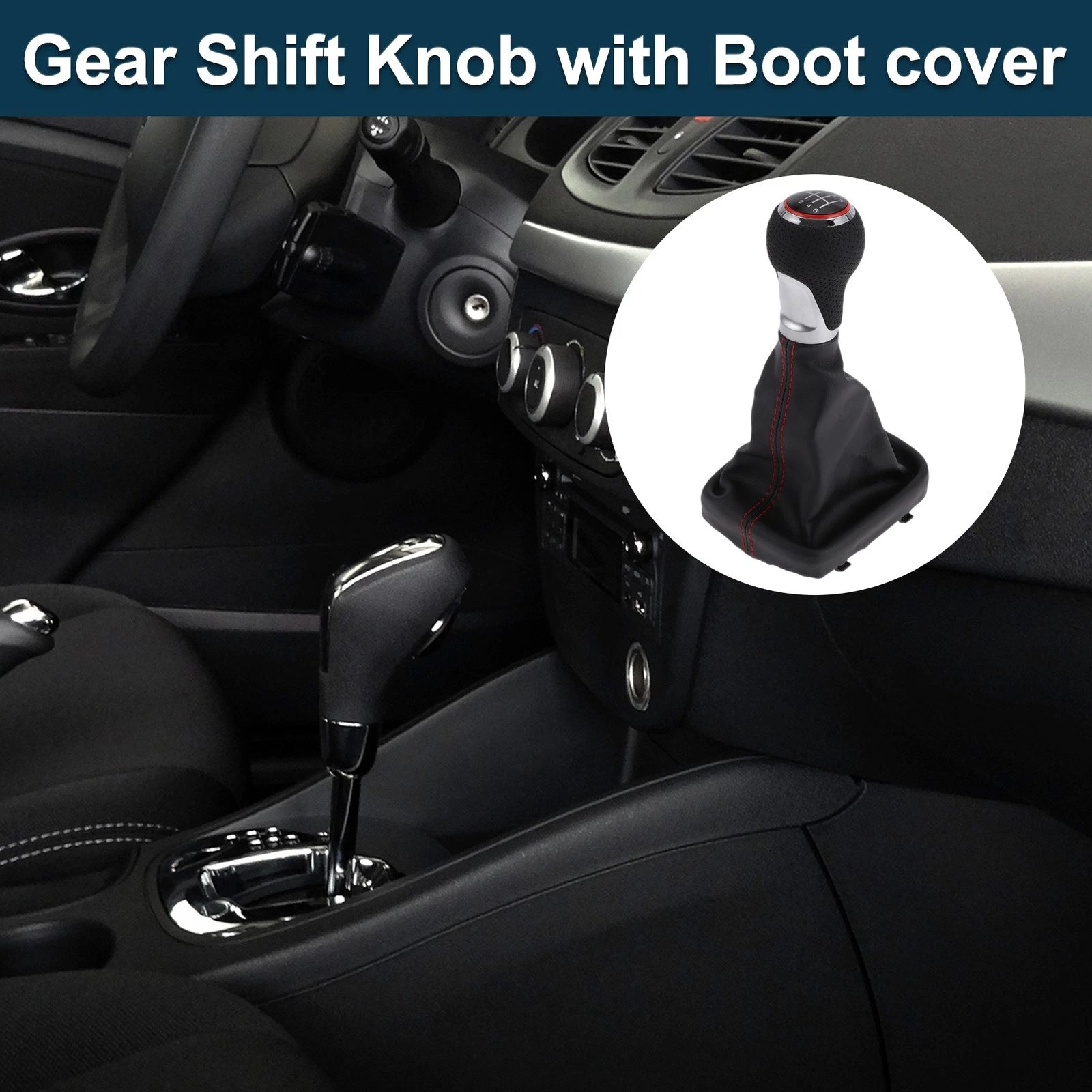 6 Speed Gear Shift Knob with Boot for Audi A3 S3 8P (2003–2013)