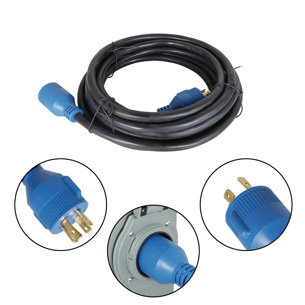 30A Generator Extension Cord for RV (L14-30P to L14-30R, 25FT)