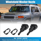 Set of 2 Windshield Washer Nozzles No.8538134030 for Toyota 
