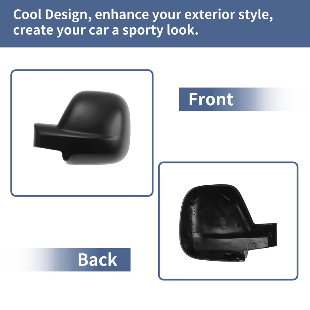Mirror Cover Cap for Citroen Dispatch/Jumpy (2016–2024) 1 Pc Black