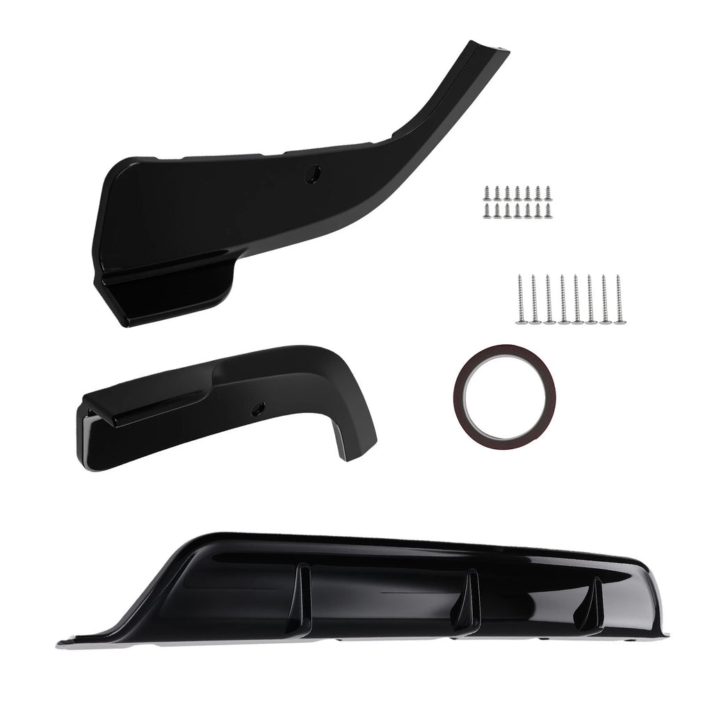 3PC Rear Bumper Diffuser Lip ABS Gloss Black for BMW G05 X5 M Sport (2019–2025)