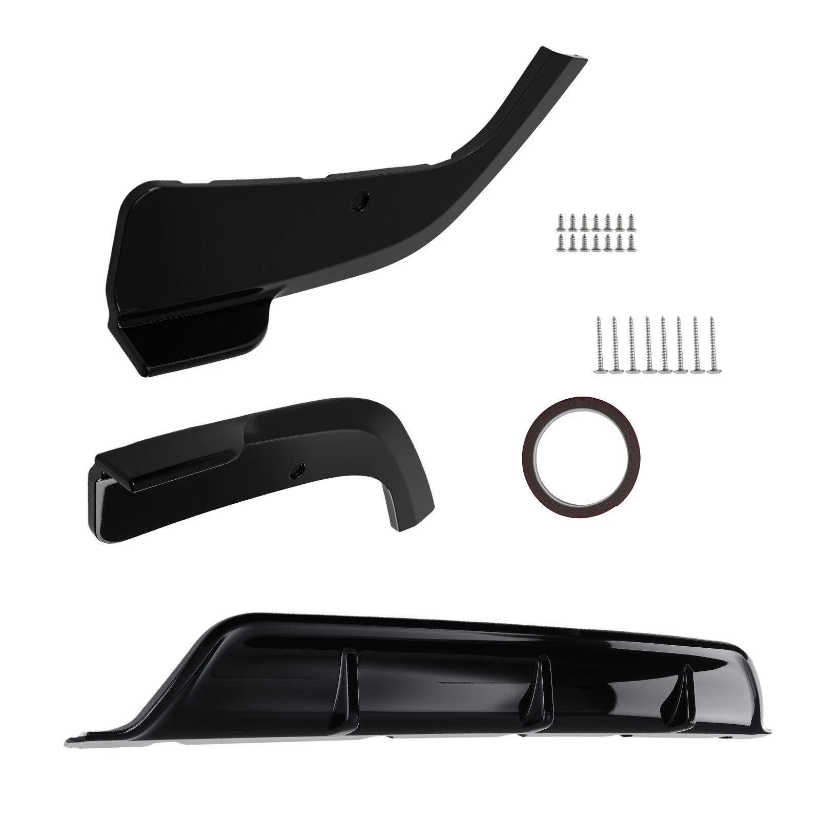 3PC Rear Bumper Diffuser Lip ABS Gloss Black for BMW G05 X5 M Sport (2019–2025)