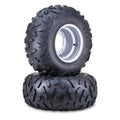 2 WANDA ATV Tire Wheel Assembly 22X10-10 4/156mm PCD 3+5 Silver Wheel 10417