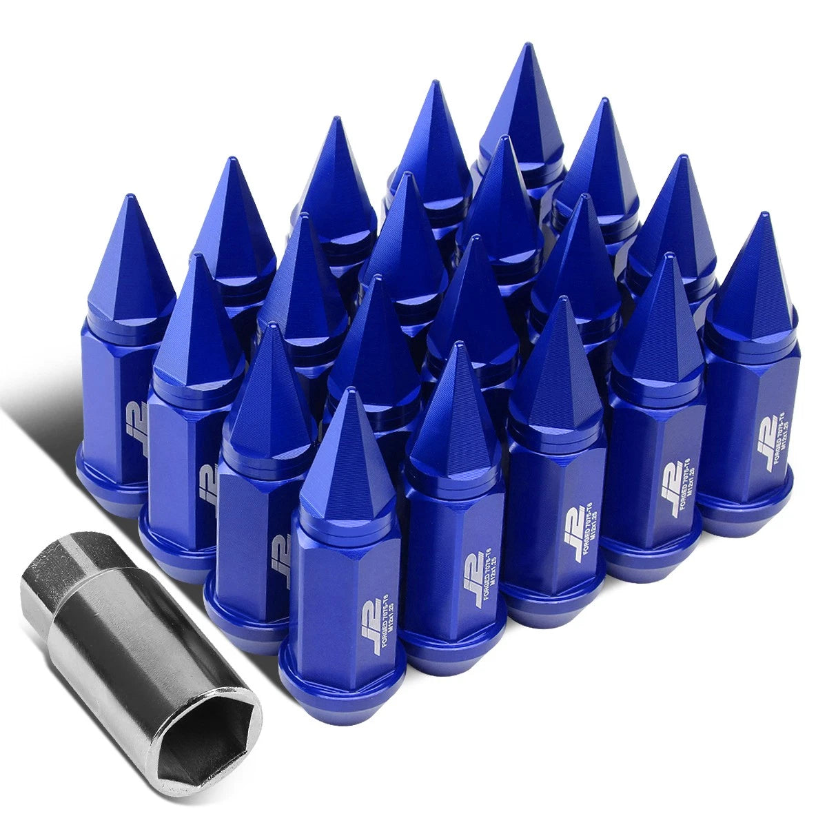 20Pcs J2 7075 Forged Aluminum M12x1.25 Spiky Cap Lug Nuts for