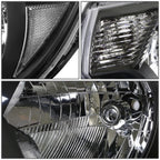 Black Housing Headlights + Clear Corner + Smoke LED Fog Light Kit for Toyota Tacoma (2012–2015)
