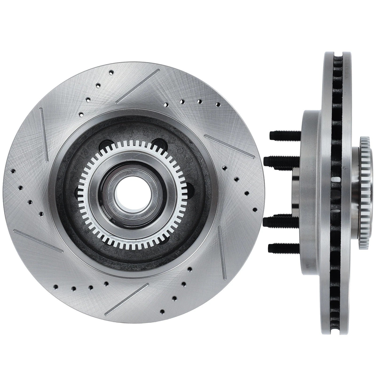 Front Drilled & Slotted Brake Rotors for Ford F-150 (2004–2008) RWD