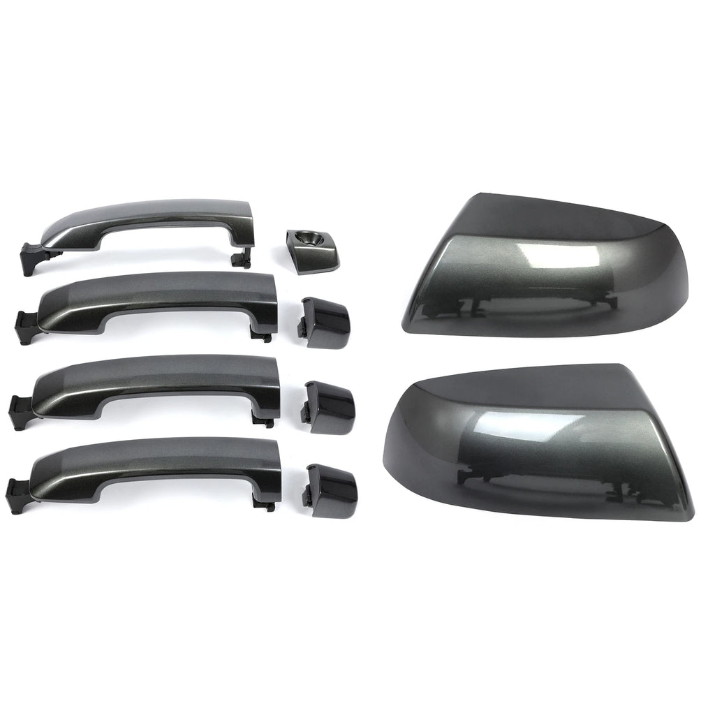 Magnetic Gray Mirror Cover & Door Handle Kit for Toyota Tundra Sequoia (2011–2022)