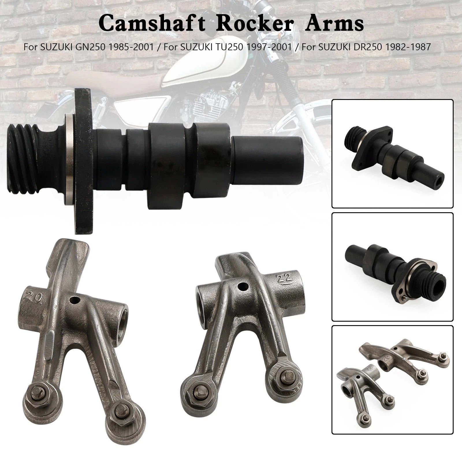 Camshaft Rocker Arms for Suzuki DR250 (1982–1987) GN250 (1985–2001) TU250 (1997–2001)