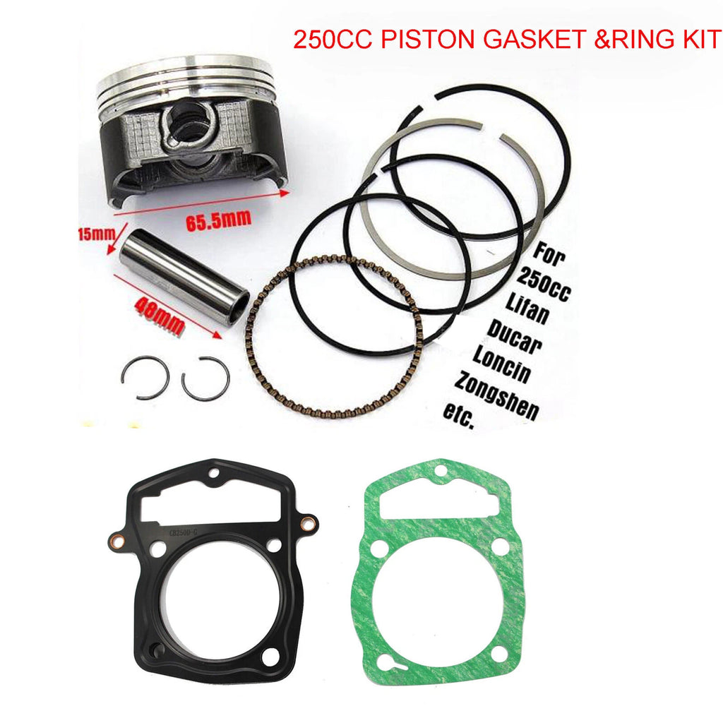 Piston Rings & Head Gasket Kit for CG 250cc Dirt Bike/Quad