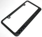 License Plate Frame Front for Jeep Wrangler (Black Matte Letters / Emblem) (2018–2024)