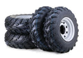 Set of 4 WANDA ATV Tires & Wheels 26X8-12 26X9-12 6-Ply 4-156 PCD Silver