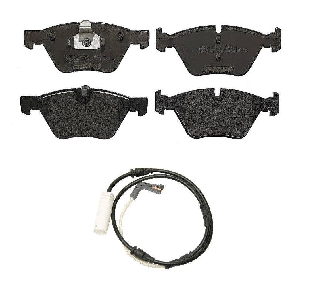 Front Low-Met Disc Brake Pads with Sensor for BMW E90 E91 E92 (2007–2013)