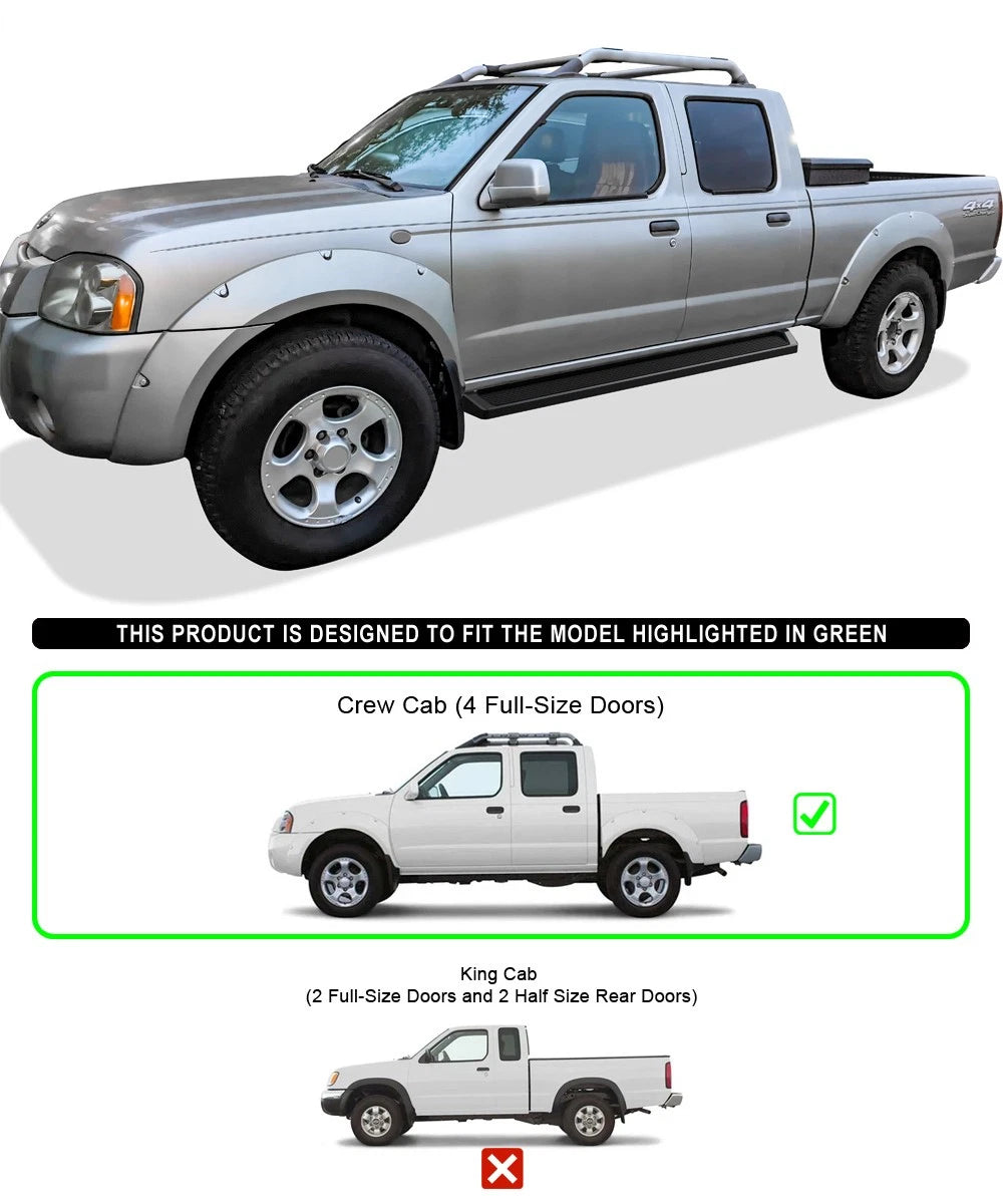 iBoard Running Boards for Nissan Frontier Crew Cab (1999-2004)