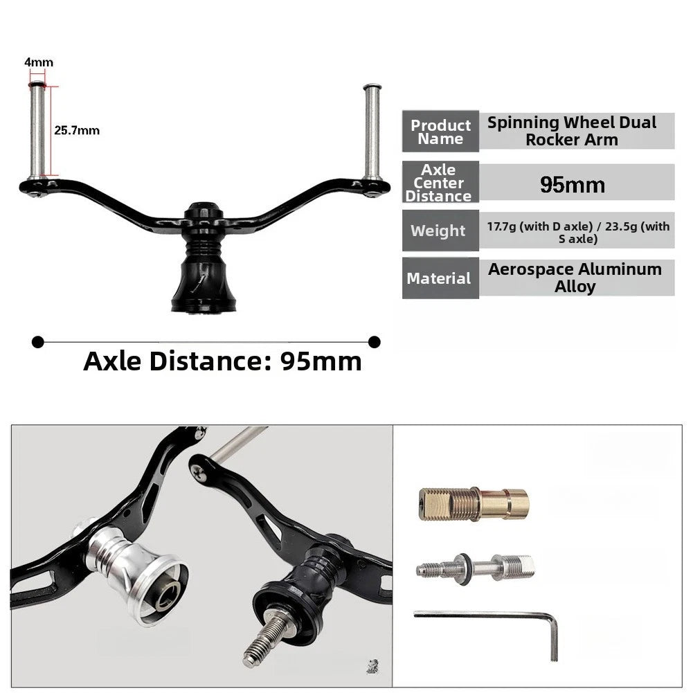 95mm Rocker Arm Handle for Daiwa Fuego, Tatula, Exceler, Salamandra