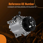 AC Air Conditioning Compressor for Acura TSX (2004–2008) HS-110R 7-Groove