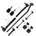 Set of 10 Front Lower Ball Joints & Tie Rods for Jeep Wrangler (2007–2016)