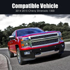 Black Steel Front Bumper for Chevy Silverado 1500 (2014–2015) with Sensor Holes
