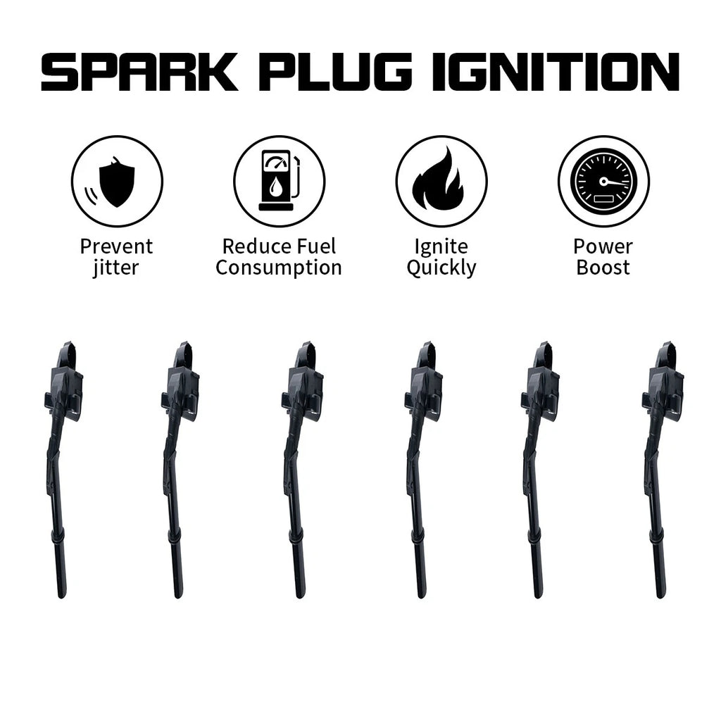 Set of 6 Ignition Coils for Mercedes-Benz C300 C350 E350 GLK350 SLK350 (2008–2015)