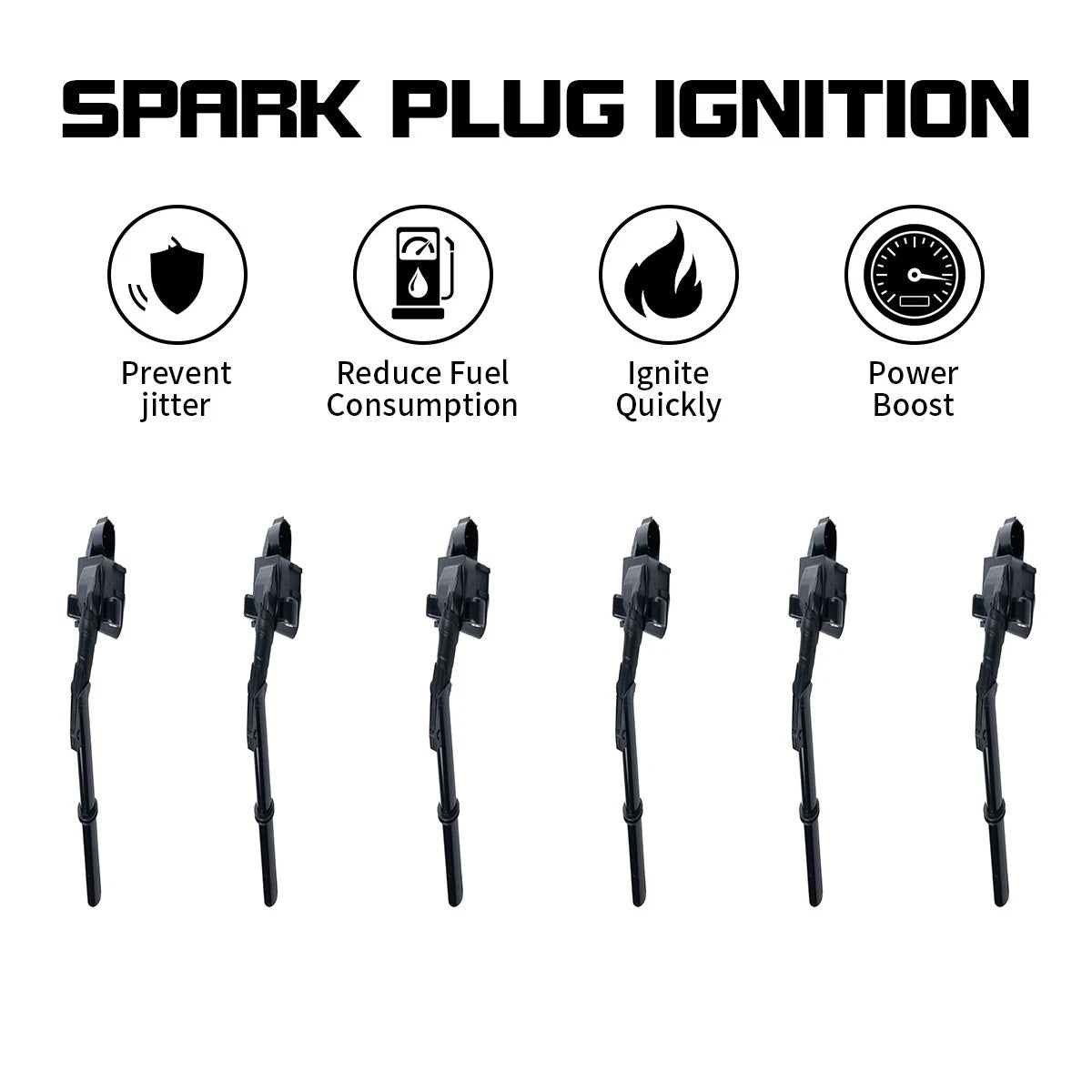 Set of 6 Ignition Coils for Mercedes-Benz C300 C350 E350 GLK350 SLK350 (2008–2015)