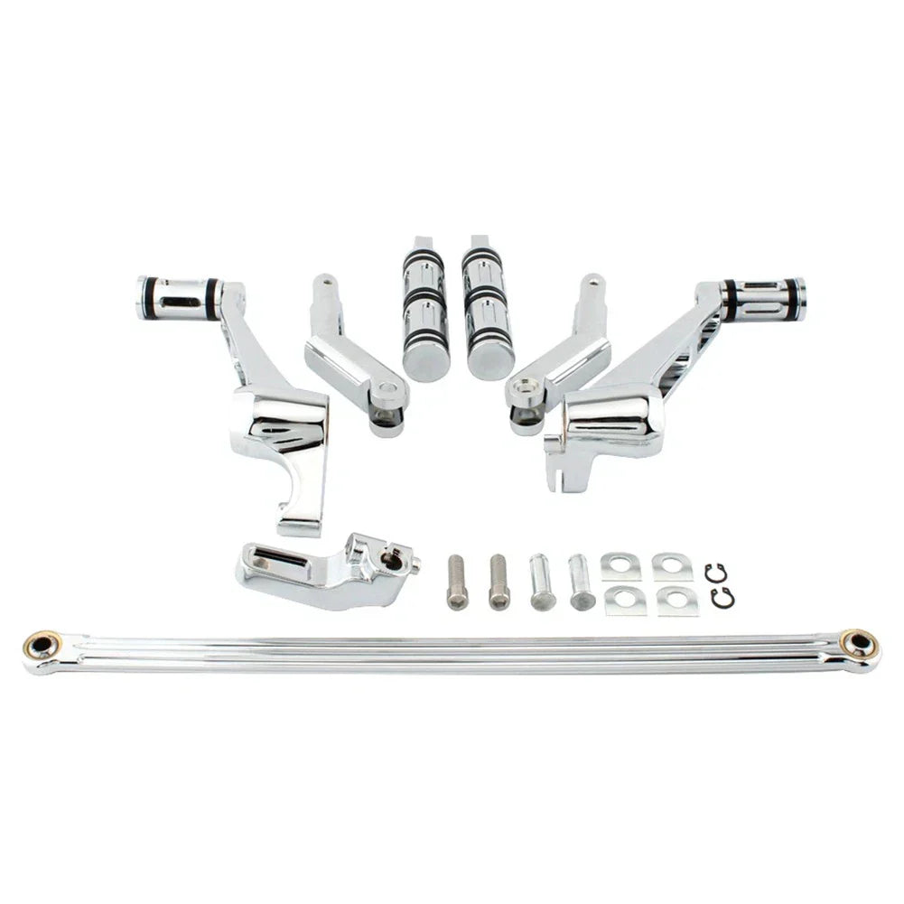 Chrome Aluminum Footrest Pedal Bracket Set for Harley V-Rod Muscle (2002-2017)