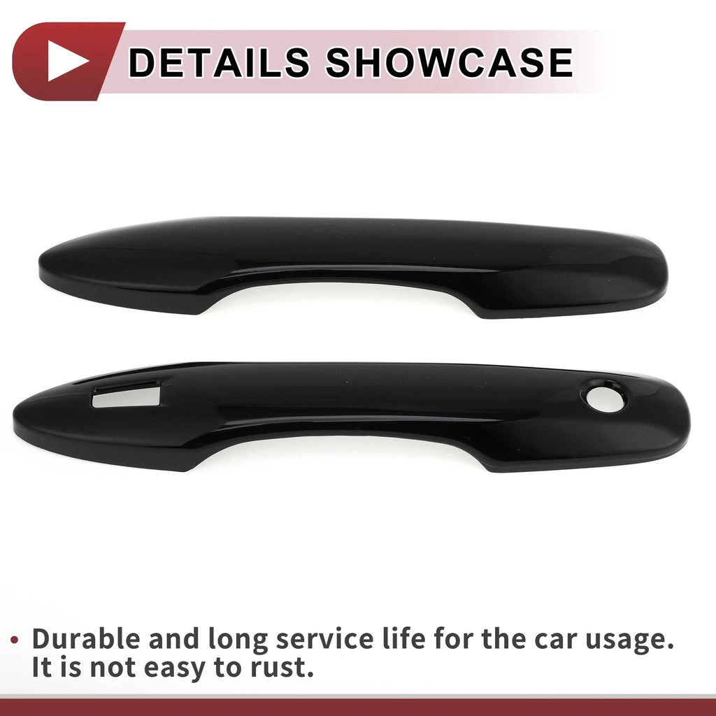 Set of 4 Door Handle Covers for Toyota Camry (2018–2024) Gloss Black ABS