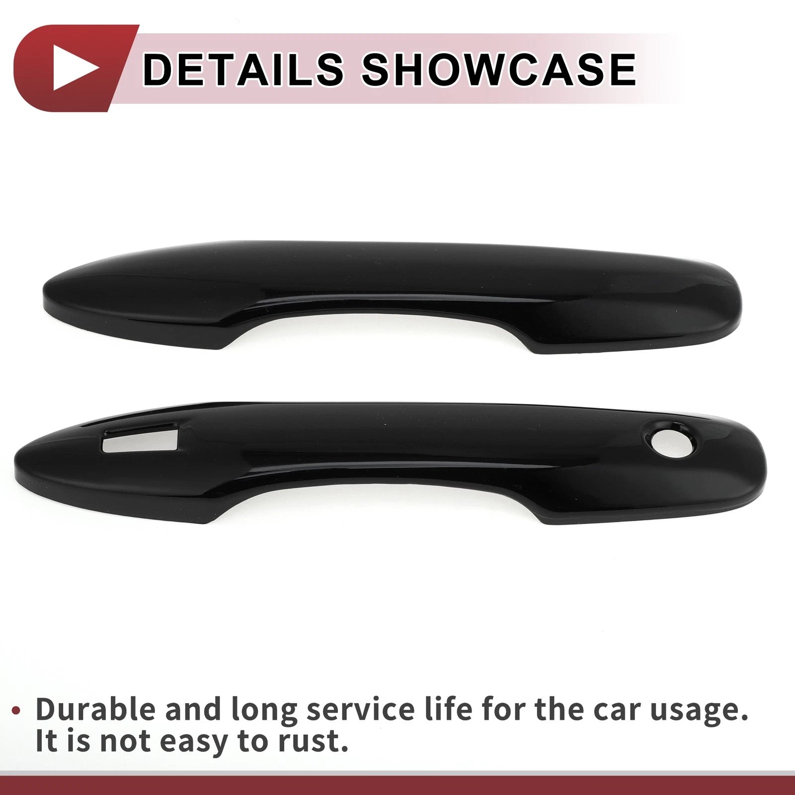 Set of 4 Door Handle Covers for Toyota Camry (2018–2024) Gloss Black ABS