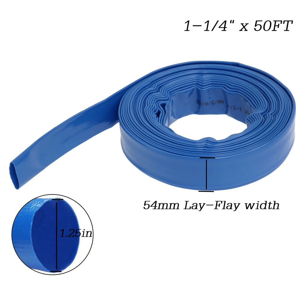 1-1/4" x 50FT PVC Irrigation Hose for Various Applications (No Specific Years)