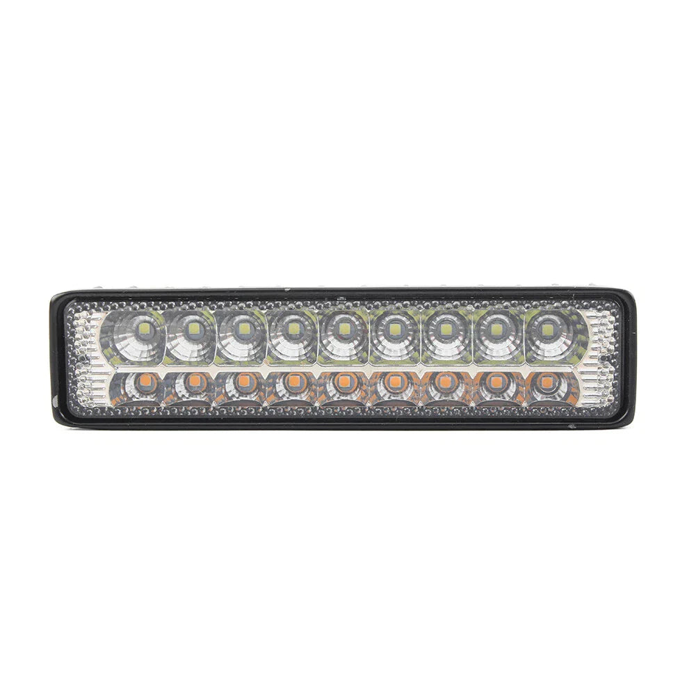 6" LED Work Light Bar Dual Color White Amber for Car