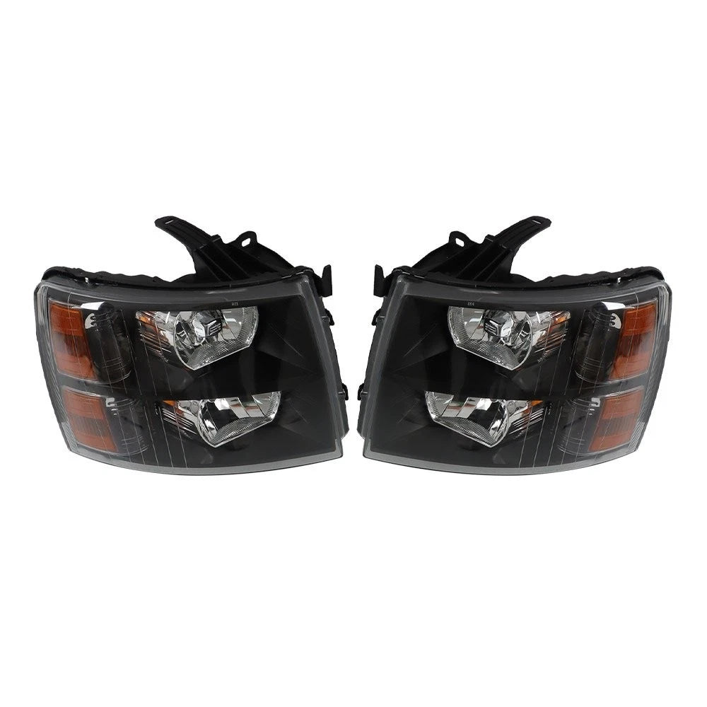 Set of 2 Halogen Headlights for Chevy Silverado 1500/2500/3500HD (2007-2014)