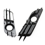 Black Front Bumper Fog Light Grille for Audi A6 C7 (2012-2015)