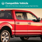 Passenger Side Rear Door Window Glass for Ford F-150 (2009–2014)