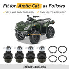Set of 4 Upper Ball Joints for Suzuki Quadsport 400 LT-Z400 (2003–2009, 2012–2014)