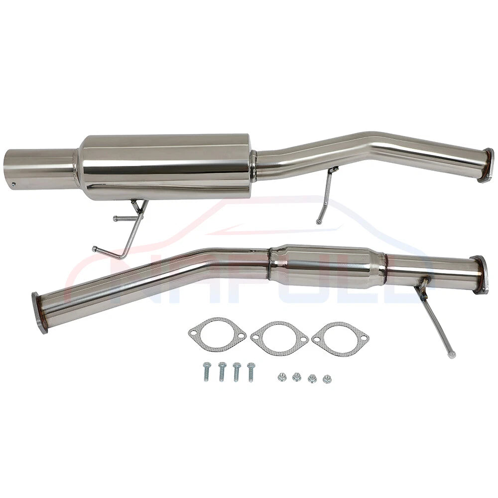 4" Rolled Tip Muffler for 240SX S13 Silvia (1989–1994) Stainless Steel Exhaust