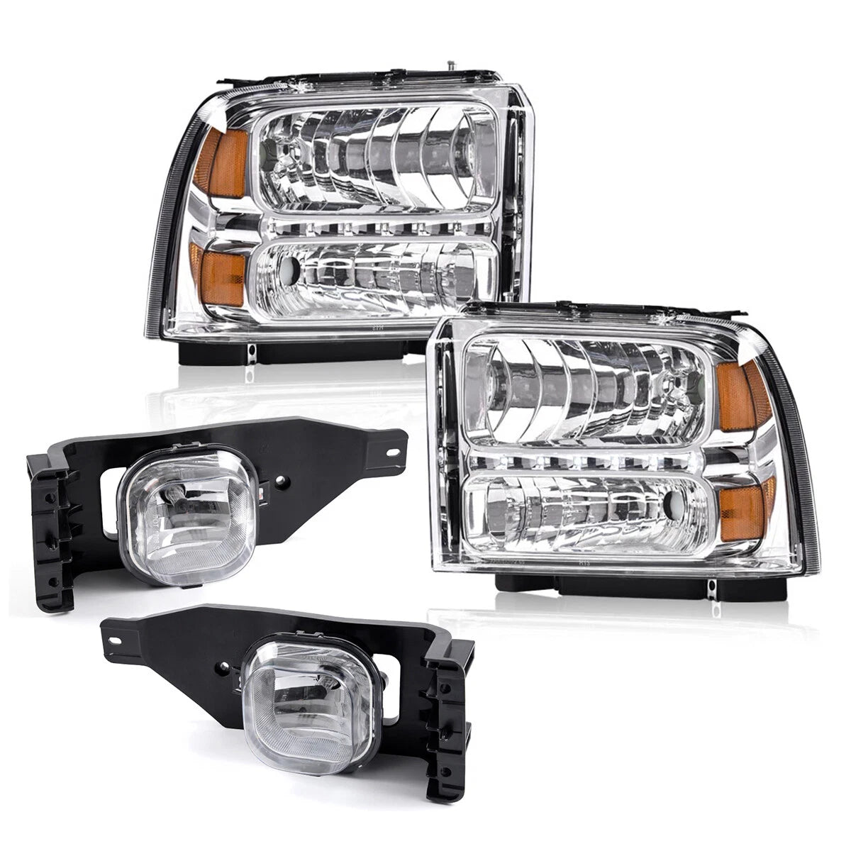 LED DRL Headlights and Fog Lights for Ford F-250 F-350 Super Duty (2005–2007)