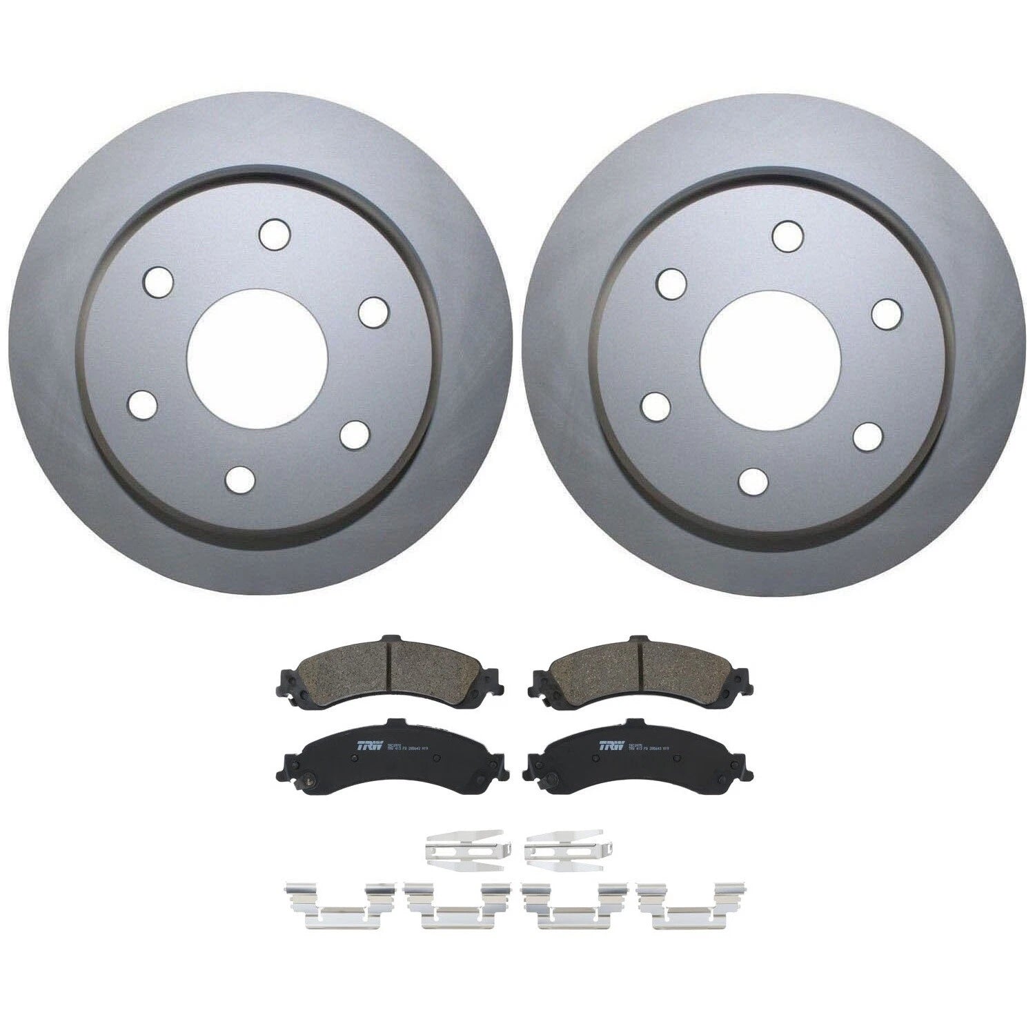 Rear Brake Kit 330mm Disc Rotors & TRW Ceramic Pads for Cadillac Chevy GMC