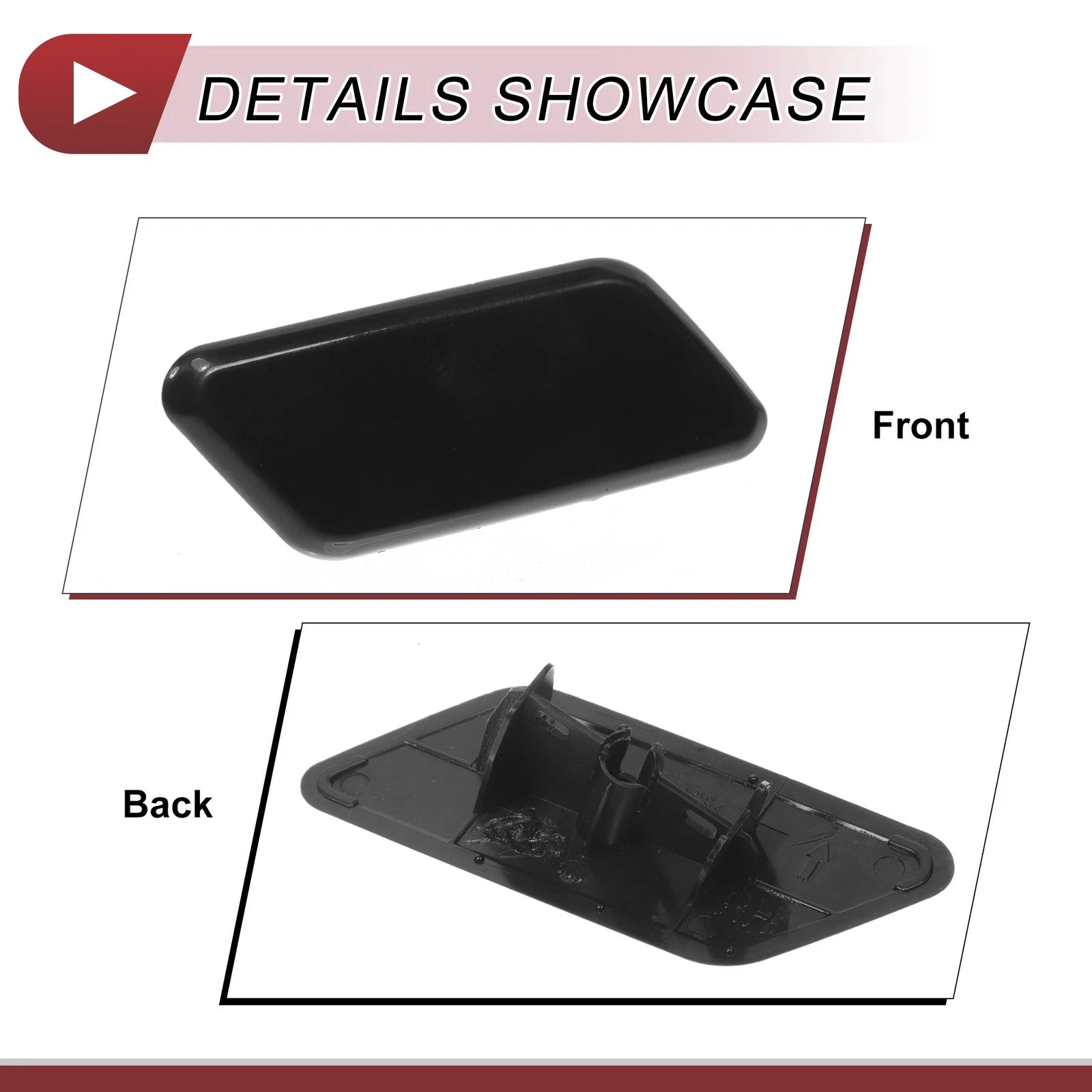 Front Right Washer Nozzle Cover Cap for Subaru Outback (2010–2012) Black