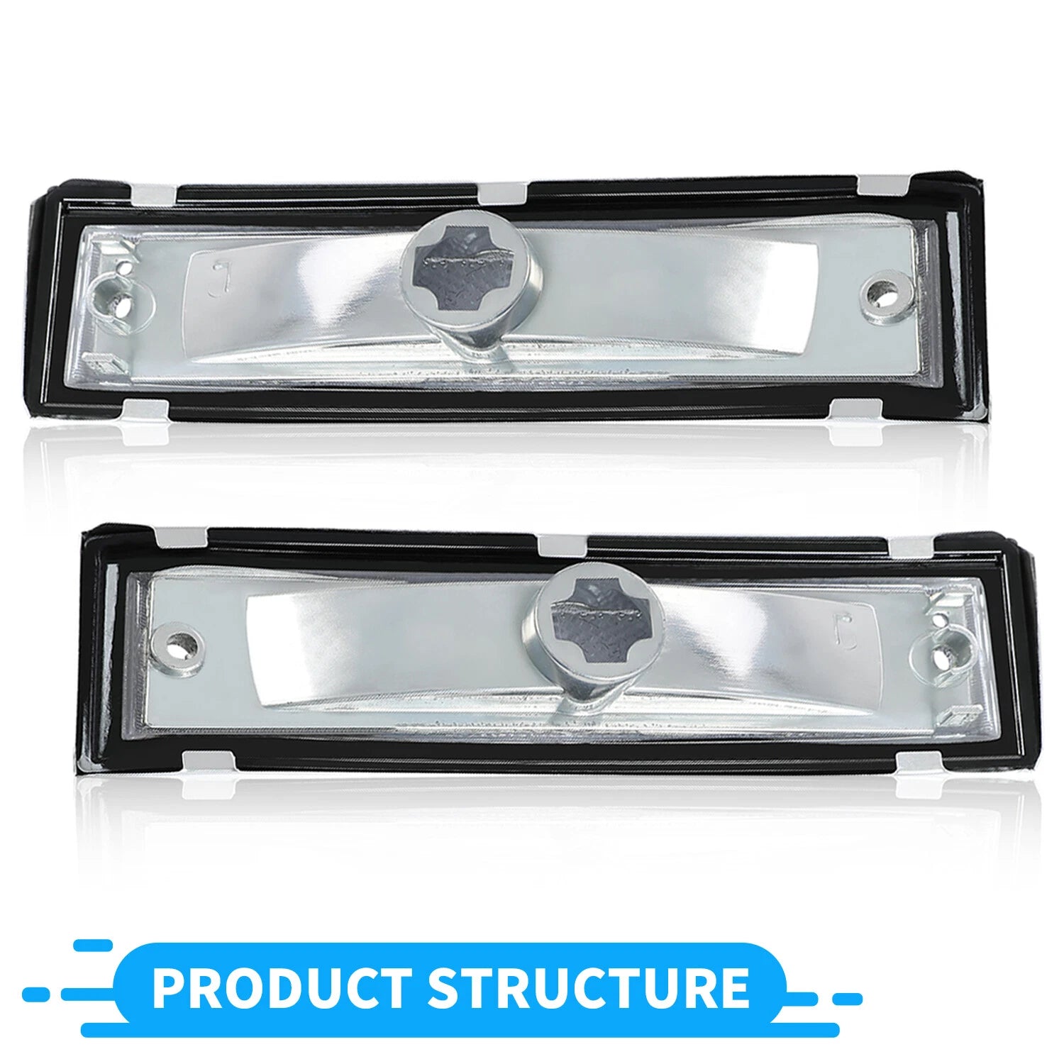 Pair Front Signal Side Marker Lights for GMC Chevy Pickup (1981-1991)