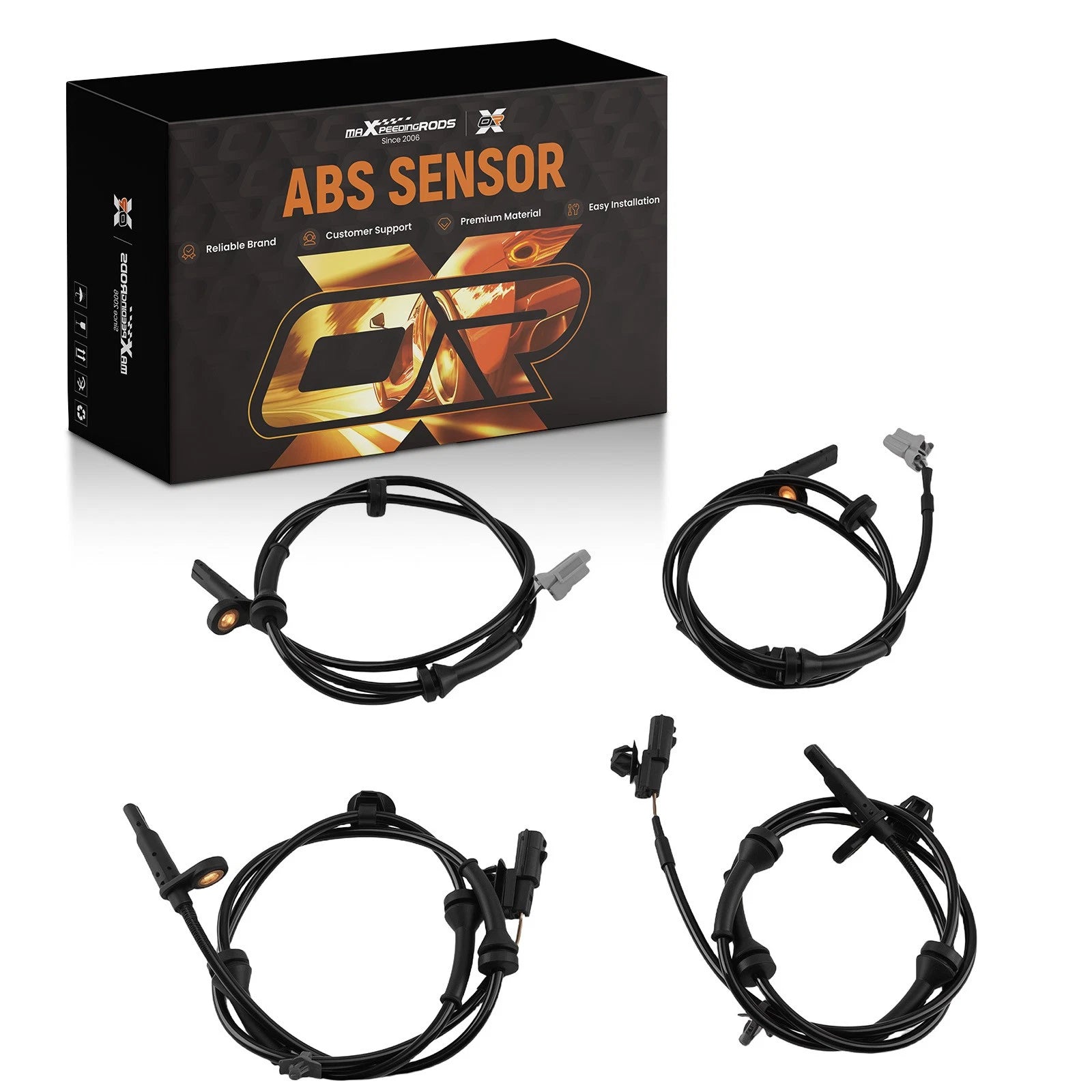 Set of 4 ABS Wheel Speed Sensors for Nissan Altima Maxima (2013–2018) 47910-3TA2A