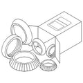 Wheel Bearing Kit for Case Industrial 586E 590 590SL 680E 680G 680H (Series 2)