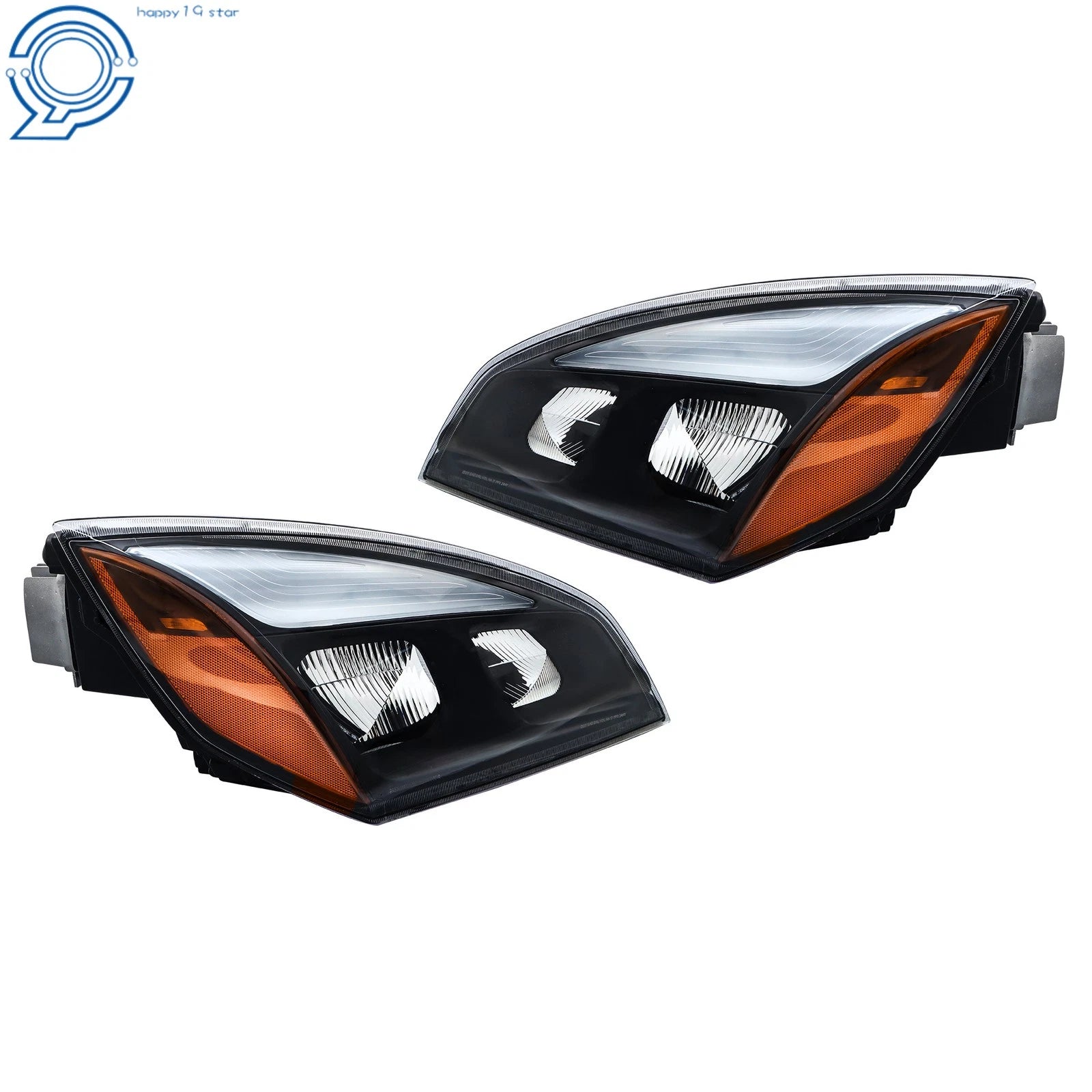 Full LED Black Headlights for Freightliner Cascadia (2018-2023)
