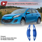 Set of 2 Blue Red Aluminum Alloy Steering Wheel Paddles for Mazda Axela (2020–2021)